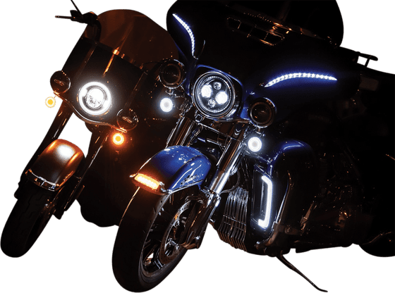 SPORTSTER 1200 CUSTOM (2002 - 2020) tracer amber front turn signal | KURYAKYN