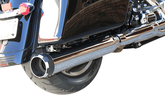 ROAD GLIDE CUSTOM (2017 - 2022) mk45 chrome slip-on muffler with thruster end cap | S&S CYCLE