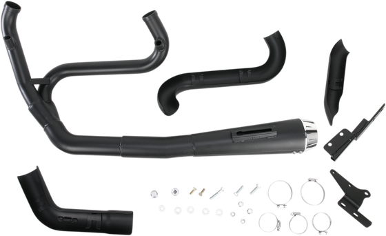 DYNA SUPER GLIDE SPORT (1999 - 2005) road rage 2-into-1 exhaust (black) | BASSANI XHAUST