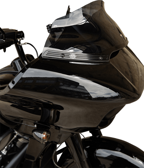 CVO ROAD GLIDE SCREAMIN EAGLE/ULTRA (2015 - 2022) black windshield trim with logo | KLOCK WERKS