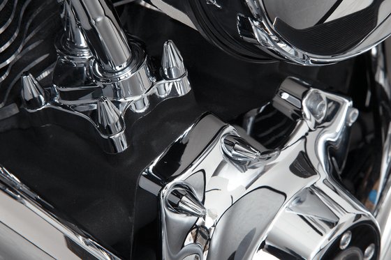 CVO SOFTAIL CONVERTIBLE (2010 - 2012) fluted spike chrome screw cap kit | CIRO