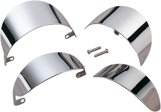 ROAD KING CUSTOM (2004 - 2007) chrome front turn signal visor | DRAG SPECIALTIES