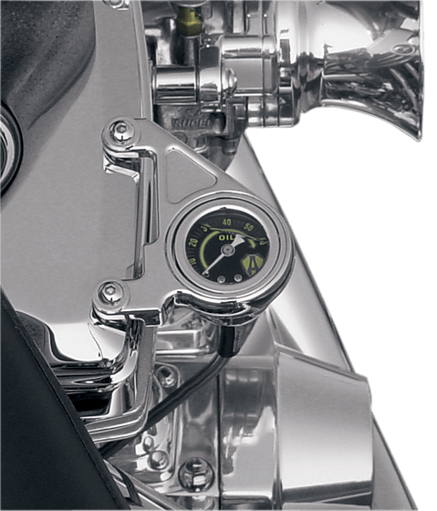 SOFTAIL ROCKER/CUSTOM (2008 - 2011) radius chrome oil pressure gauge kit | ARLEN NESS