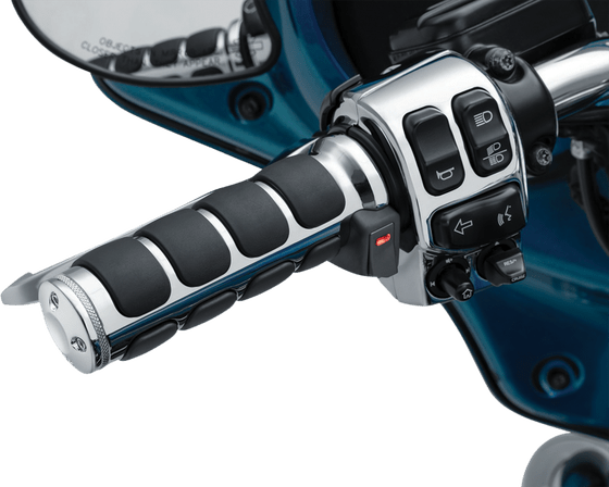 SOFTAIL CUSTOM (1996 - 2010) heated dual cable grips with tracer led front turn signal conversion | KURYAKYN