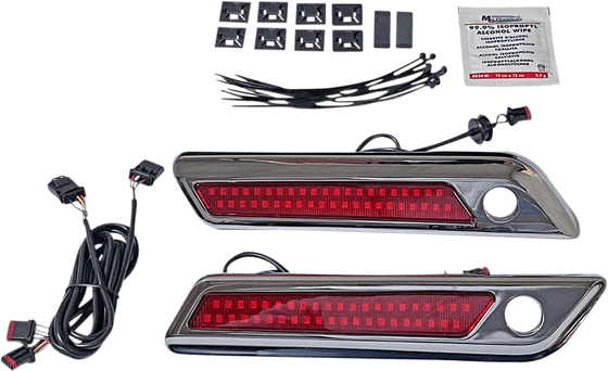 ROAD KING SPECIAL (2017 - 2022) dual saddlebag hinge light in red/clear | CUSTOM DYNAMICS