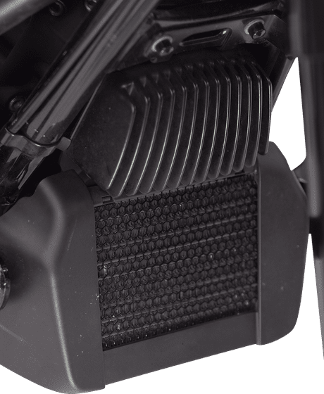 ELECTRA GLIDE STANDARD POLICE (2019 - 2022) oil cooler guard for 2017+ fl models in black | KLOCK WERKS