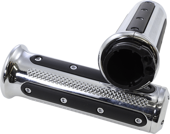 ROAD GLIDE LIMITED CLASSIC (1998 - 2007) heavy industry chrome grips | KURYAKYN