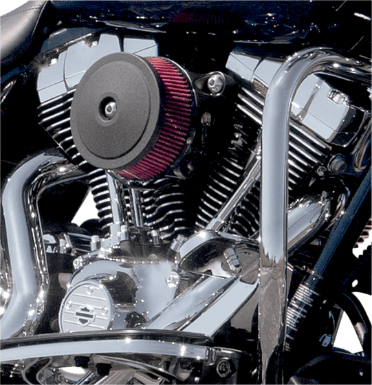 HERITAGE SPRINGER (1997 - 2003) stealth bobber domed black air cleaner cover | S&S CYCLE