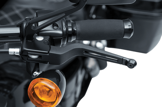 ELECTRA GLIDE STANDARD POLICE (1996 - 2007) dillinger brake and clutch lever with cable - black | KURYAKYN