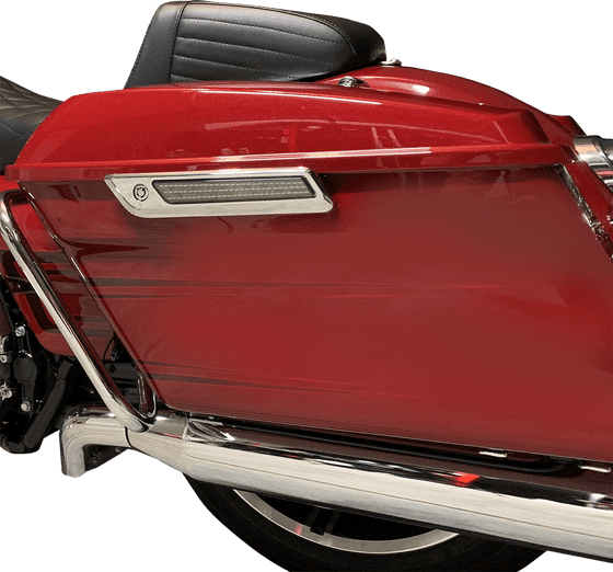 ELECTRA GLIDE ULTRA LIMITED LOW (2014 - 2022) smoke/chrome saddlebag hinge light | CUSTOM DYNAMICS