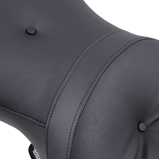 SPORTSTER FORTY-EIGHT (2010 - 2022) wide low-profile rear 2-up vinyl black seat | DRAG SPECIALTIES SEATS