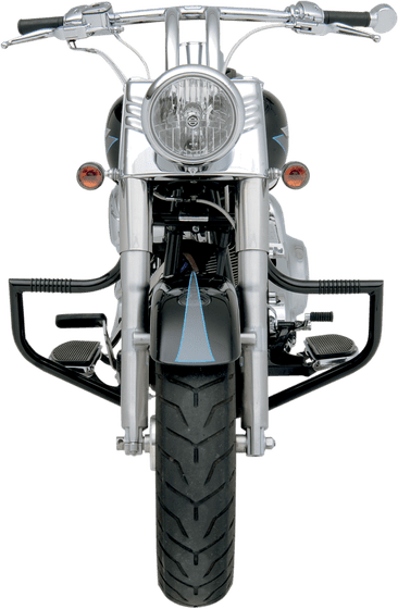 SOFTAIL CROSS BONES (2008 - 2011) highway bar with o-ring - black | LINDBY