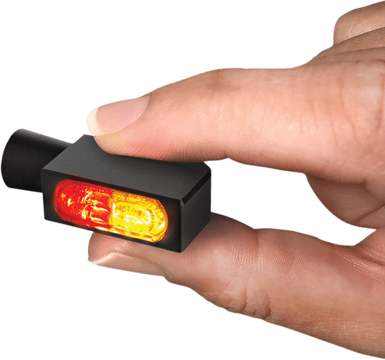 ROAD GLIDE LIMITED CLASSIC (1998 - 2022) turn-signal 3-in-1 micro led light black | HEINZ BIKES