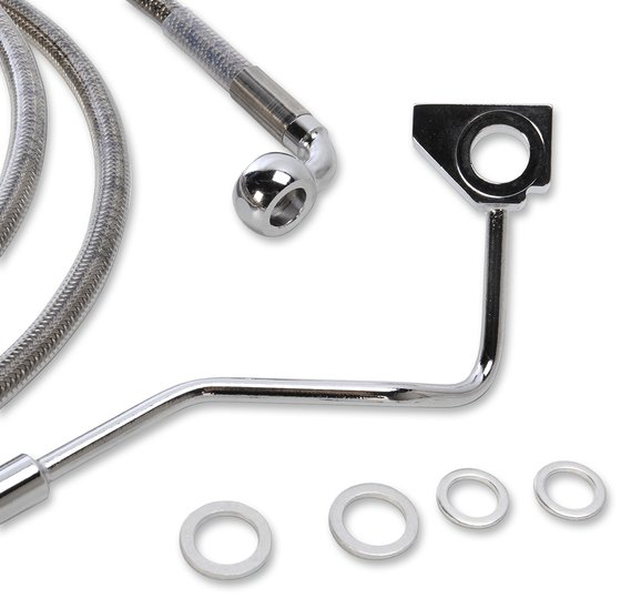 ROAD GLIDE SPECIAL (2015 - 2022) extended stainless steel front brake line kit | DRAG SPECIALTIES