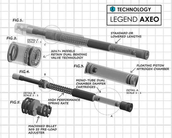 STREET GLIDE (2009 - 2013) axeo21 front suspension system | LEGEND SUSPENSION