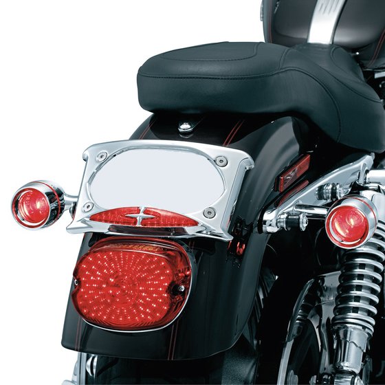 SPORTSTER 1200 SUPER LOW (2019 - 2020) deep dish bezels with red lens for bullet turn signals | KURYAKYN