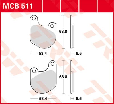 DYNA SUPERGLIDE (1974 - 1984) allround organic standard brake pad | TRW