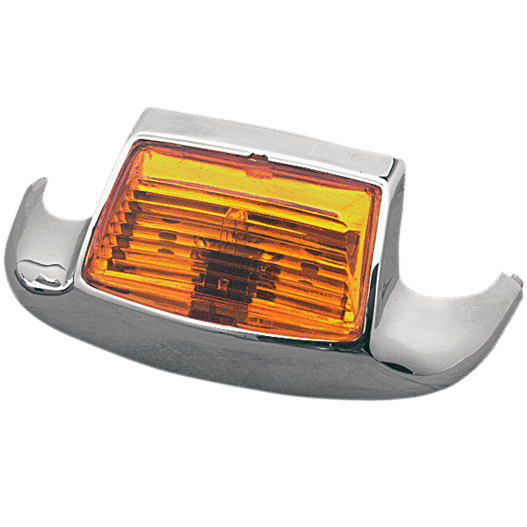 ELECTRA GLIDE SPORT (1988 - 1993) front fender tip light amber lens chrome | DRAG SPECIALTIES