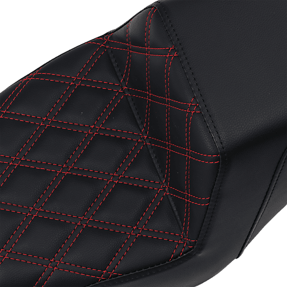 Sportster 883 (2004 - 2009) seat step up ls xl red | SADDLEMEN