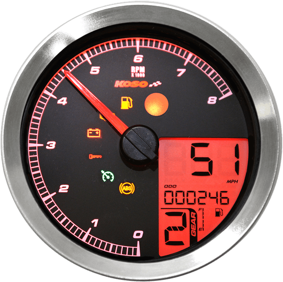 SOFTAIL SPORT GLIDE (2018 - 2022) tachometer multi meter hd-04 silver | KOSO NORTH AMERICA