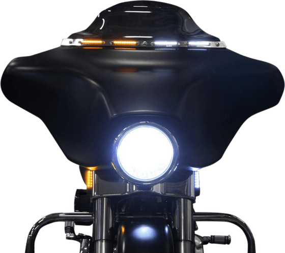 ELECTRA GLIDE CLASSIC (2006 - 2013) dynamic fairing/windshield trim with led lights - chrome | CUSTOM DYNAMICS