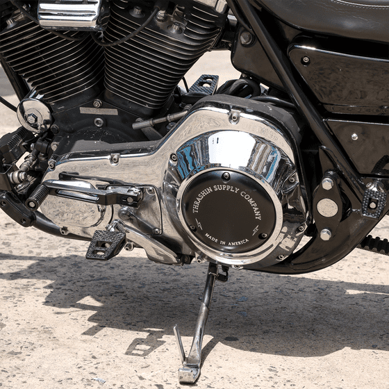 SOFTAIL DELUXE (2005 - 2017) classic black 5-hole derby cover | THRASHIN SUPPLY CO.