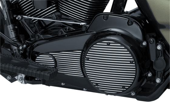 ELECTRA GLIDE ULTRA LIMITED LOW (2017 - 2020) finned black accent for primary (2017+) | KURYAKYN