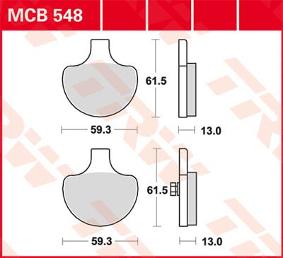 DYNA LOW RIDER (1993 - 1993) allround organic standard brake pad | TRW