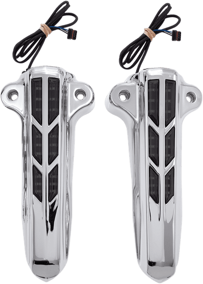 CVO SE ELECTRA GLIDE ULTRA LIMITED (2014 - 2021) chrome fork lower leg covers with lights | CIRO