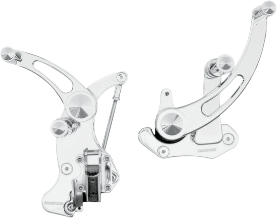 ELECTRA GLIDE STANDARD POLICE (2009 - 2010) slotted forward controls - chrome | ACCUTRONIX