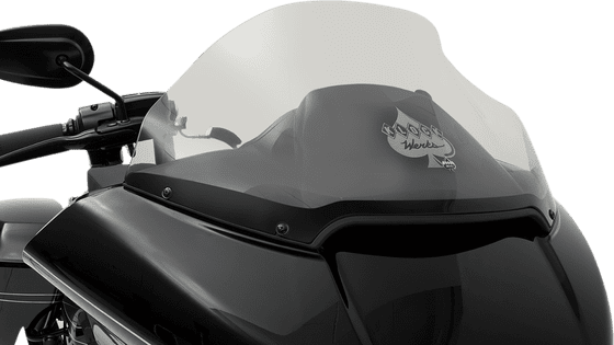 ROAD GLIDE CUSTOM (2015 - 2022) sport flare windshield - 14" dark smoke for harley road glide | KLOCK WERKS