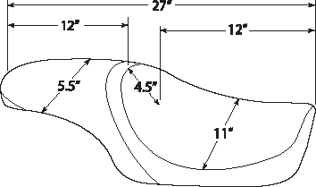 SPORTSTER 1200 LOW (2007 - 2011) predator rear full length vinyl seat | DRAG SPECIALTIES SEATS