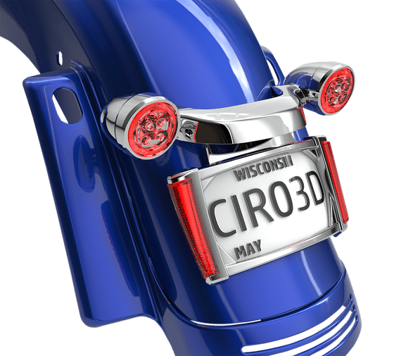 ROAD GLIDE SPECIAL (2015 - 2022) led license plate frame in chrome/red | CIRO