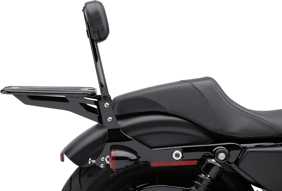 SPORTSTER 883 CUSTOM (2004 - 2010) detachable quick black backrest for xl motorcycles | COBRA