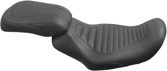 CVO FAT BOB (2009 - 2010) tripper solo seat with tuck n' roll stitched design for harley dynaglide | MUSTANG