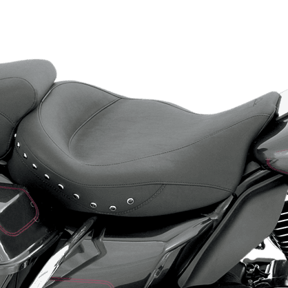 CVO STREET GLIDE (2010 - 2022) super wide solo seat with black studs | MUSTANG