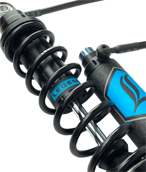 ROAD GLIDE CUSTOM (2015 - 2022) revo-arc rear shocks with springs | LEGEND SUSPENSION