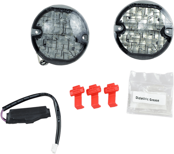 ROAD KING CLASSIC (1998 - 2019) led front turn signal inserts with smoke lens | KURYAKYN