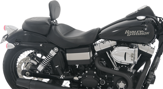 DYNA SUPERGLIDE CUSTOM (2006 - 2014) wide touring vinyl solo seat with backrest | MUSTANG