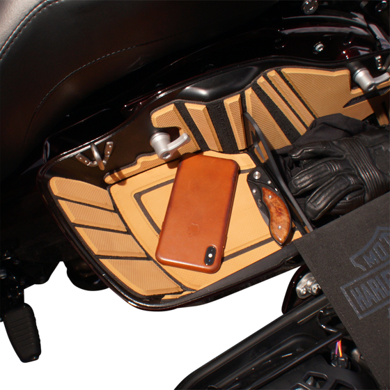 STREET GLIDE (2014 - 2022) tan saddlebag shelf set for 2014-2021 fl models | HARDSTREET