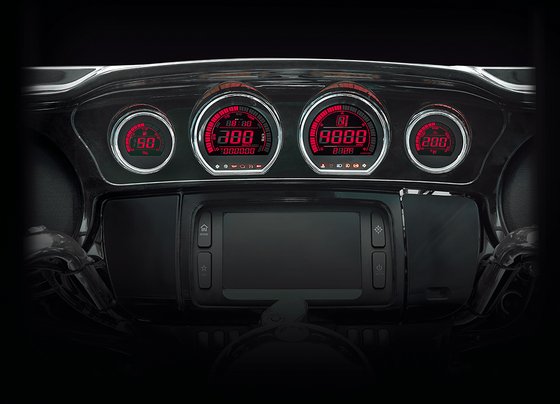 CVO ROAD GLIDE SCREAMIN EAGLE/ULTRA (2015 - 2022) hd-6 gauges set in black | KOSO NORTH AMERICA