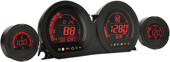 CVO ROAD GLIDE SCREAMIN EAGLE/ULTRA (2015 - 2022) hd-6 gauges set in black | KOSO NORTH AMERICA