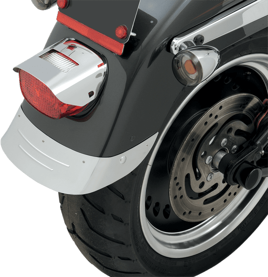 SOFTAIL FAT BOY (2010 - 2017) chrome rear fender skirt with embossed ribs for hd touring | DRAG SPECIALTIES