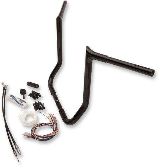 ELECTRA GLIDE ULTRA LIMITED LOW (2010 - 2013) 16 inch black pointed handlebar for flh motorcycles | FAT BAGGERS INC.