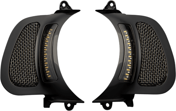 ROAD GLIDE CUSTOM (2017 - 2022) black vent accessory light | CUSTOM DYNAMICS