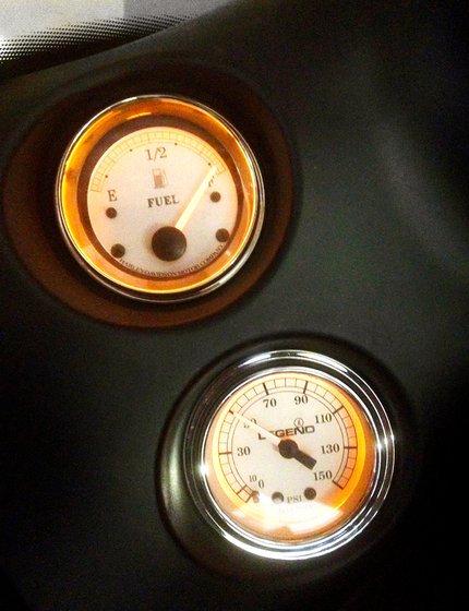 ELECTRA GLIDE ULTRA LIMITED LOW (2010 - 2013) air pressure gauge with led display - silver | LEGEND SUSPENSION