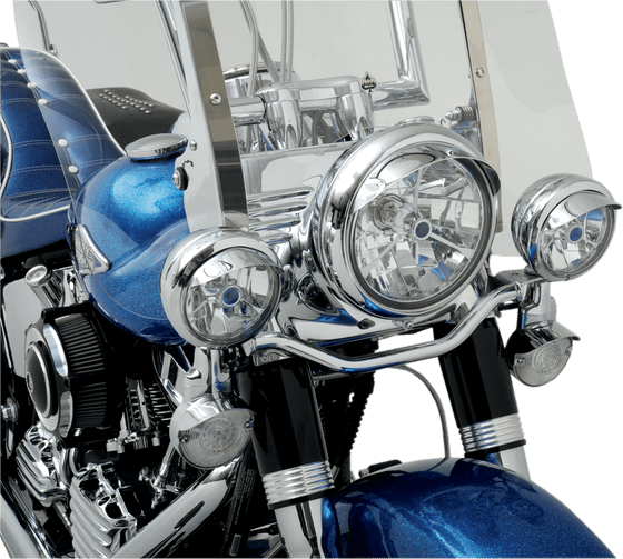 SOFTAIL STREET BOB (2018 - 2018) chrome front turn signal visor | DRAG SPECIALTIES