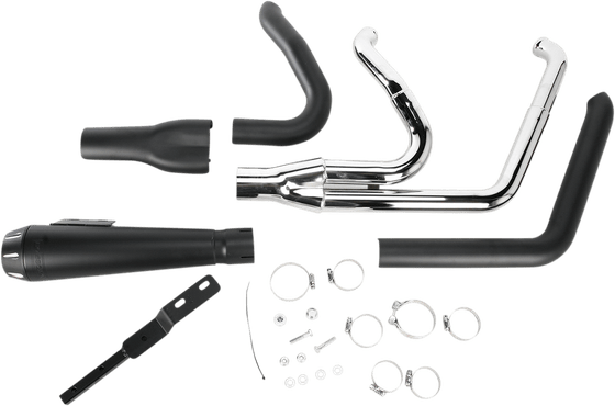 SOFTAIL CVO BREAKOUT (2013 - 2014) road rage short black exhaust | BASSANI XHAUST