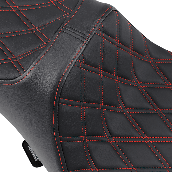 ELECTRA GLIDE STANDARD POLICE (2008 - 2022) extended double diamond red seat | DRAG SPECIALTIES SEATS