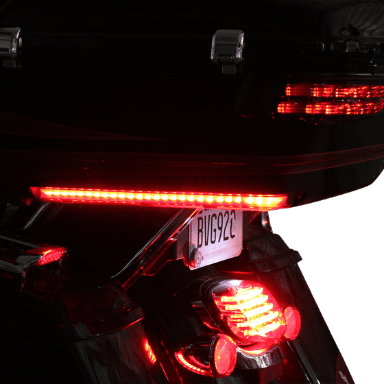 TRI GLIDE ULTRA CLASSIC/CVO (2014 - 2022) smoke license plate frame with led lights | CUSTOM DYNAMICS